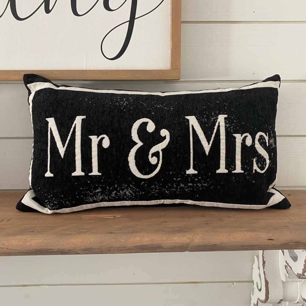 Me and Mrs throw pillow. Urban Barn